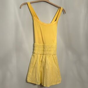 Free People Movement Yellow Active Mini Romper